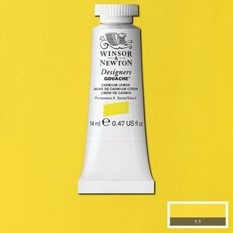 Cadmium Lemon (S 4) Designers Gouache van Winsor &amp; Newton 14 ML Kleur 086