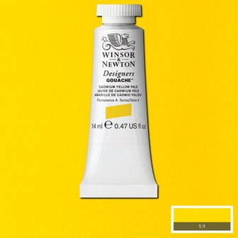 Cadmium Yellow Pale (S 4) Designers Gouache van Winsor &amp; Newton 14 ML Kleur 118