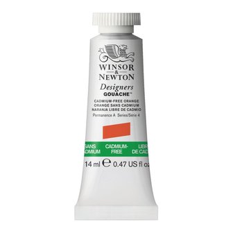 Cadmium-Free Orange (S 4) Designers Gouache van Winsor &amp; Newton 14 ML Kleur 899