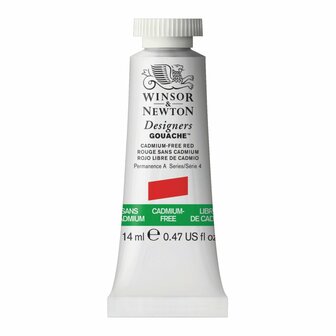 Cadmium-Free Red (S 4) Designers Gouache van Winsor &amp; Newton 14 ML Kleur 901