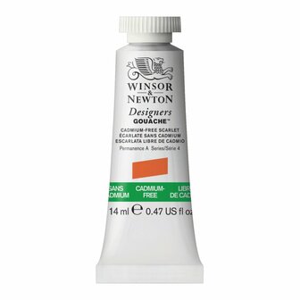 Cadmium-Free Scarlet (S 4) Designers Gouache van Winsor &amp; Newton 14 ML Kleur 903