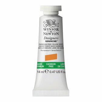 Cadmium-Free Yellow Deep (S 4) Designers Gouache van Winsor &amp; Newton 14 ML Kleur 891