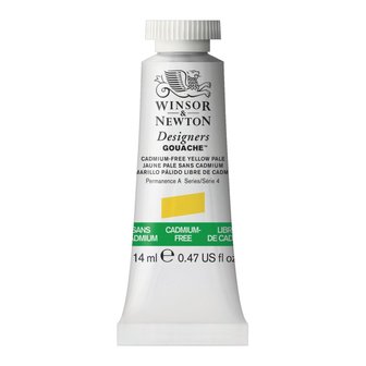 Cadmium-Free Yellow Pale (S 4) Designers Gouache van Winsor &amp; Newton 14 ML Kleur 907