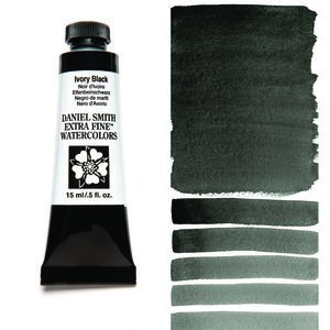 Ivory Black (S1) Aquarelverf Daniel Smith (Extra fine Watercolour) 15 ml Kleur 048