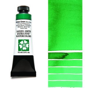 Phthalo Green (Blue Shade) (S1) Aquarelverf Daniel Smith (Extra fine Watercolour) 15 ml Kleur 078