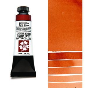 Quinacridone Burnt Orange (S2) Aquarelverf Daniel Smith (Extra fine Watercolour) 15 ml Kleur 086
