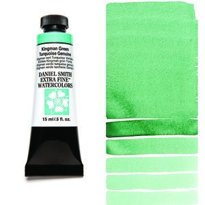 Kingman Green Turquoise Genuine (S5) Aquarelverf Daniel Smith (Extra fine Watercolour) 15 ml Kleur 155