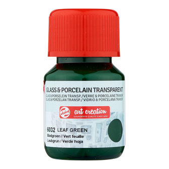 Bladgroen Transparant Art Creation Glas &amp; Porseleinverf 30 ML Kleur 6032