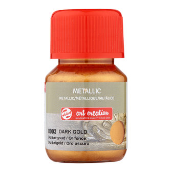 Donkergoud Art Creation Metallic acrylverf 30 ML Kleur 8003