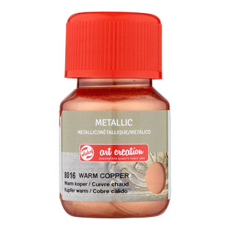 Warm koper Art Creation Metallic acrylverf 30 ML Kleur 8016