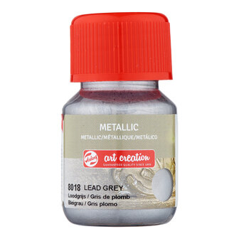 Loodgrijs Art Creation Metallic acrylverf 30 ML Kleur 8018