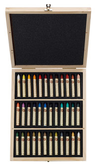 Houten koffer 36 oliepastels (5 ml) Sennelier Set 18.36