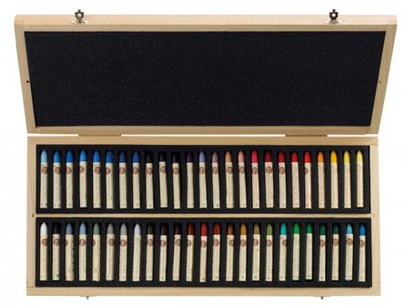 Houten koffer 50 oliepastels (5 ml) Sennelier Set 18.50