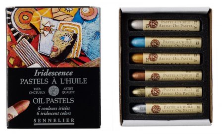 Start set 6 Iriserende oliepastels in doosje (5 ml) Sennelier Set 19.61