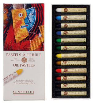 Initiatie set met 12 oliepastels in doosje (5 ml) Sennelier Set 20.120