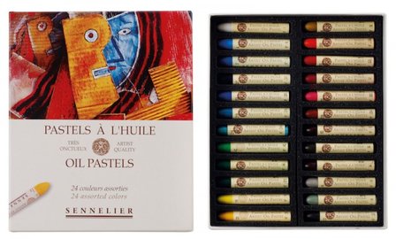 24 oliepastels Universele kleuren in doosje (5 ml) Sennelier Set 20.240