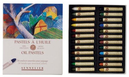 24 oliepastels Landschap kleuren in doosje (5 ml) Sennelier Set 20.241