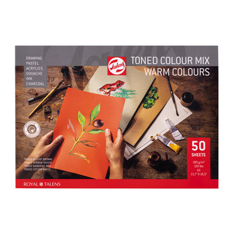 Royal Talens Toned paper mix warme kleuren 50 vellen 180 gram A3