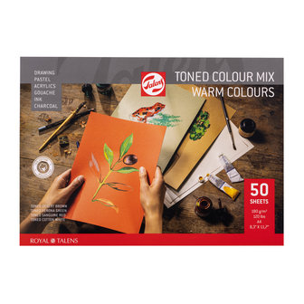 Royal Talens Toned paper mix warme kleuren 50 vellen 180 gram A4