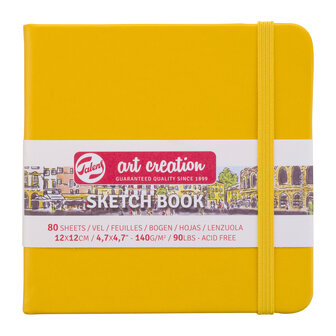 Art Creation Schetsboek Golden Yellow 80 vellen 140 gram 12 x 12 cm