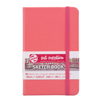 Art Creation Schetsboek Coral Red 80 vellen 140 gram 9 x 14 cm