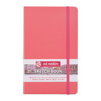 Art Creation Schetsboek Coral Red 80 vellen 140 gram 13 x 21 cm