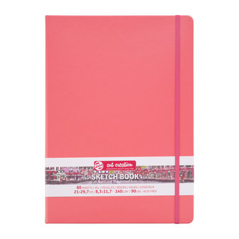 Art Creation Schetsboek Coral Red 80 vellen 140 gram 21 x 29,7 cm