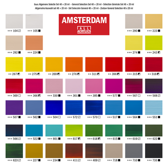 Algemene Selectie set Amsterdam Standard Series Acrylverf 48 x 20 ml