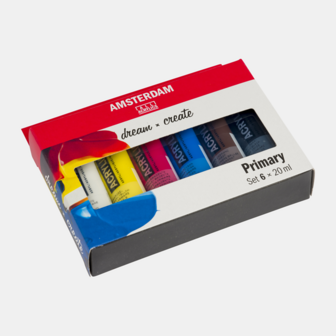 6 x 20 ML Primair set Amsterdam Standard Series Acrylverf