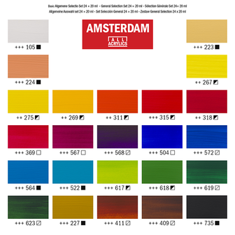 Algemene Selectie Amsterdam Standard Series Acrylverf 24 x 20 ml