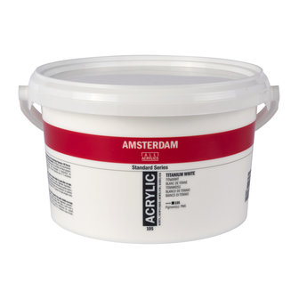 Titaanwit Amsterdam Standard Series Acrylverf Emmer 2500 ML Kleur 105