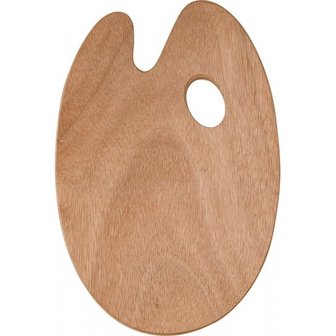 AMI Houten palet ovaal 5mm. 25x35cm