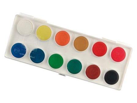 12 napjes Dekkende Aquarelverf in kunststof etui Talens