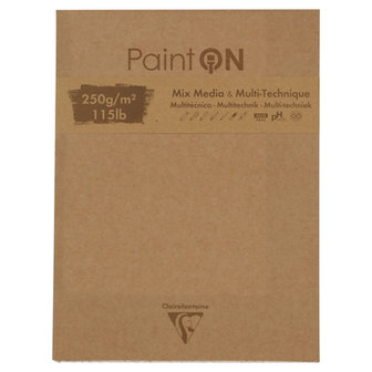 22,9 x 30,5 cm Introductie blok Paint&#039;ON 50 vellen 250 grams van Clairefonaine