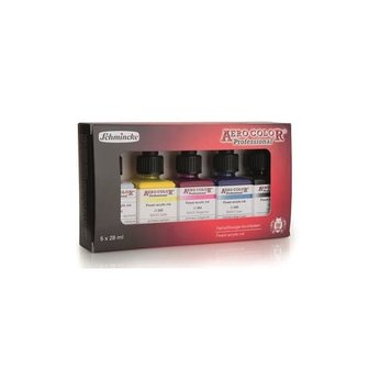 Airbrush Basis set 5 x 28 ML Aerocolor Schmincke