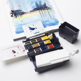 FieldBox Winsor &amp; Newton Professional Watercolour Aquarelverf set 12 halve napjes
