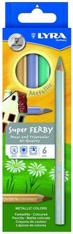 Metallic set met 6 Lyra Super Ferby kleurpotloden