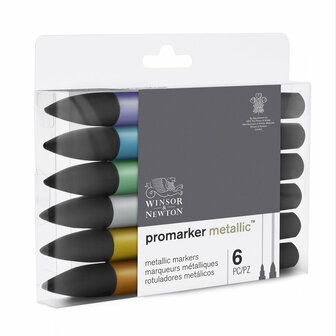 6 markers Metallic set ProMarker Metallic Winsor &amp; Newton