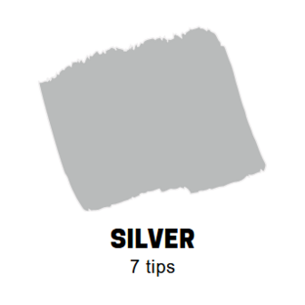 Silver Schuin afgeslepen punt Posca Acrylverf Marker PC17K Kleur 26