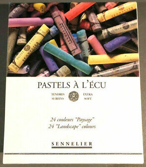 Karton doosje Pastel &agrave; l&#039;ecu 24 kleuren Landschap selectie van Sennelier