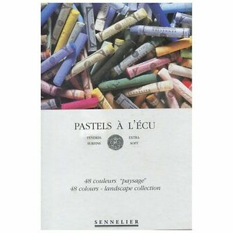 Karton doosje Pastel &agrave; l&#039;ecu 48 kleuren Landschap selectie van Sennelier