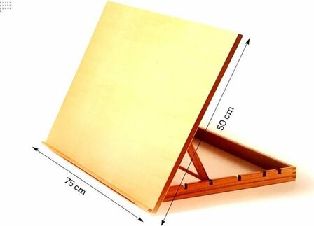 MUSEO Workstation A2 Tafelezel - 50 x 72 cm - Verstelbare Tekentafel  E12TAFEL 8717472516640