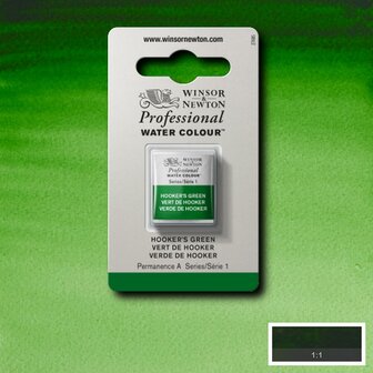 Hooker&#039;s Green Serie 1 Professional Watercolour Half Napje van Winsor &amp; Newton Kleur 311