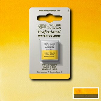 Indian Yellow Serie 1 Professional Watercolour Half Napje van Winsor &amp; Newton Kleur 319