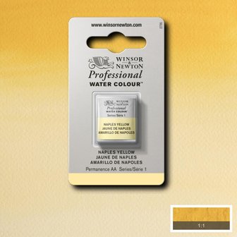 Naples Yellow Serie 1 Professional Watercolour Half Napje van Winsor &amp; Newton Kleur 422