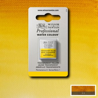 Transparant Yellow Serie 1 Professional Watercolour Half Napje van Winsor &amp; Newton Kleur 653