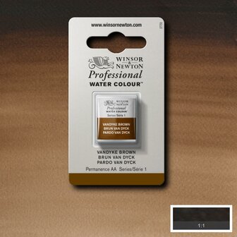 Vandyke Brown Serie 1 Professional Watercolour Half Napje van Winsor &amp; Newton Kleur 676