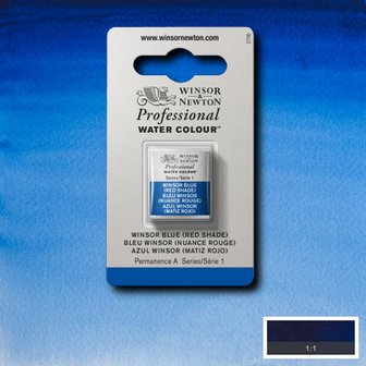 Winsor Blue (red shade) Serie 1 Professional Watercolour Half Napje van Winsor &amp; Newton Kleur 709