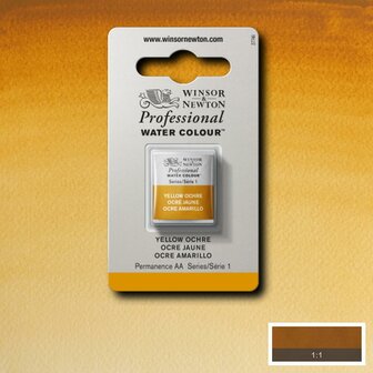 Yellow Ochre Serie 1 Professional Watercolour Half Napje van Winsor &amp; Newton Kleur 744