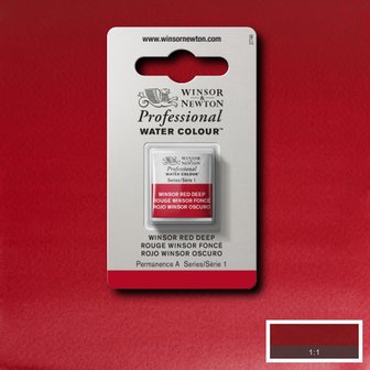 Winsor Red Deep Serie 1 Professional Watercolour Half Napje van Winsor &amp; Newton Kleur 725